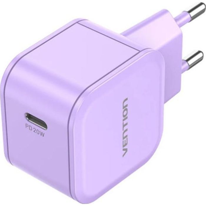 Зарядное устройство Vention 1xUSB-C 20W PD3.0/QC3.0 Purple Фото