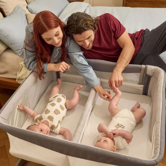 Кроватка Chicco Next2Me Twins для двійні сірий Фото 9