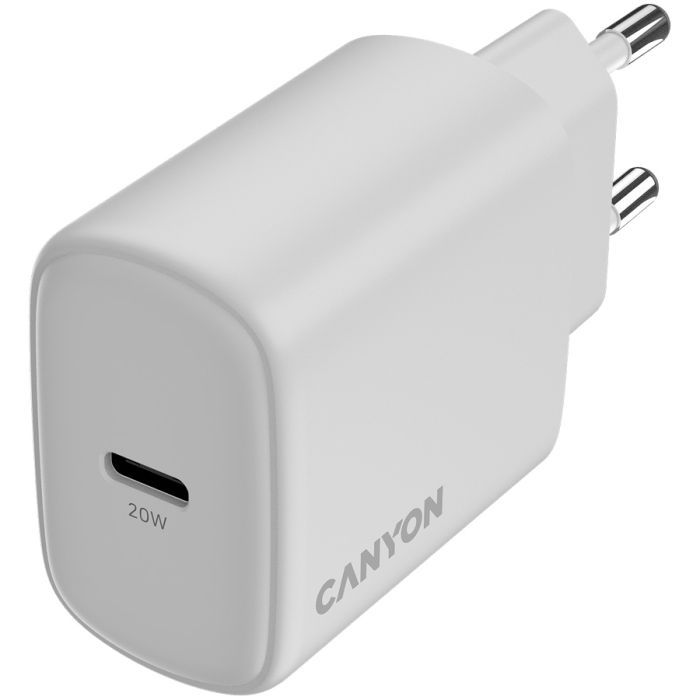 Зарядное устройство Canyon OnCharge 200 20W 1xPD EU White Фото