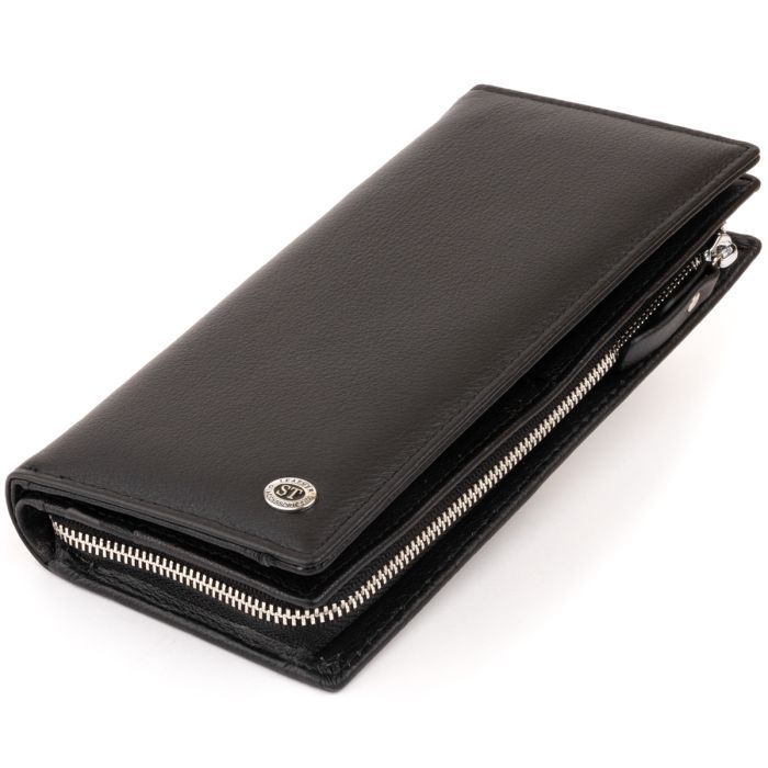 Кошелек ST Leather Кожаный женский Черный Фото