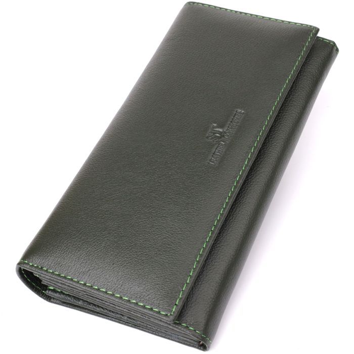 Кошелек ST Leather Из натуральной кожи Зеленый Фото