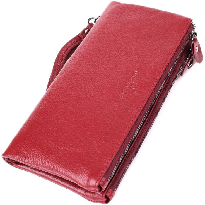 Кошелек ST Leather Кожаный Бордовый Фото
