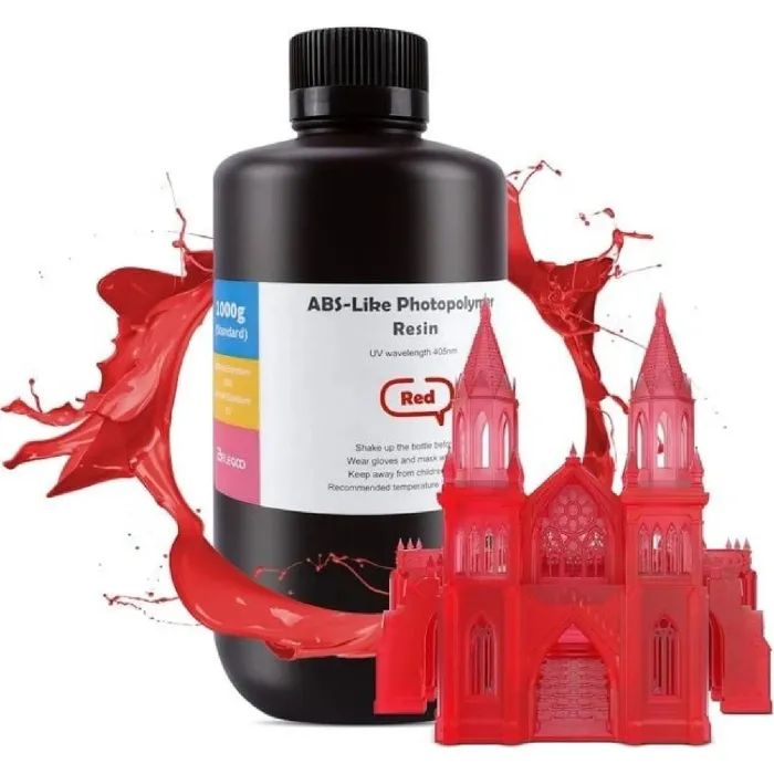 Фотополимерная смола ELEGOO Resin, ABS-like 1кг, clear red Фото