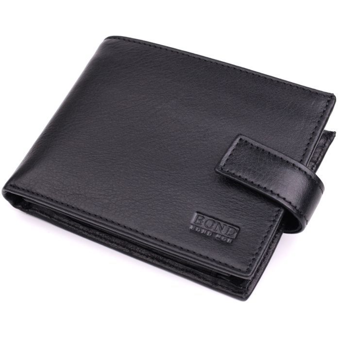 Кошелек Bond Accessories З натуральної шкіри Чорний Фото