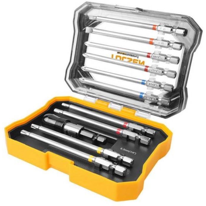 Набор бит Tolsen 1/4" 10шт + держатель Фото