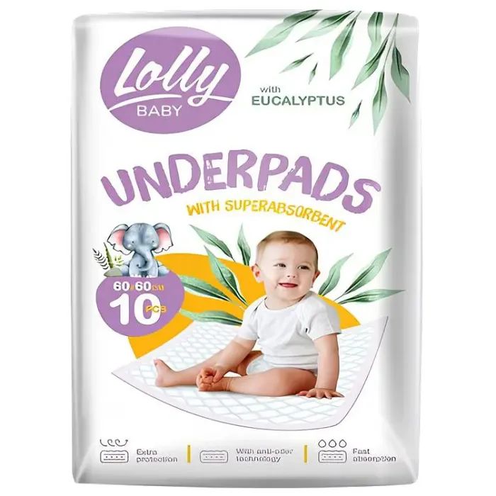Пеленки для младенцев Lolly 60*60 см 10 шт Фото