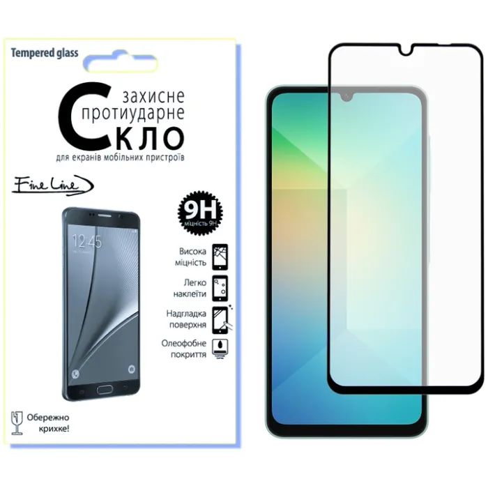 Стекло защитное Fine Line Samsung Galaxy A16 Black Фото