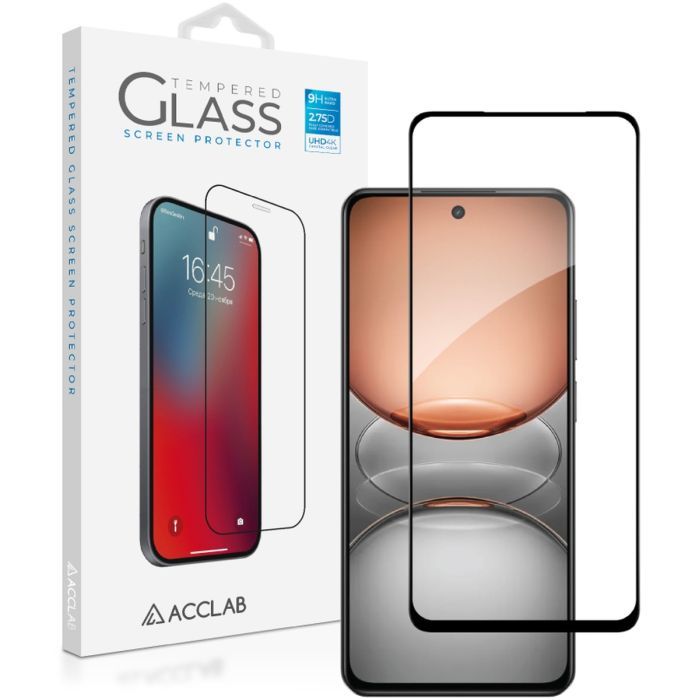 Стекло защитное ACCLAB Full Glue Realme C75 Black Фото