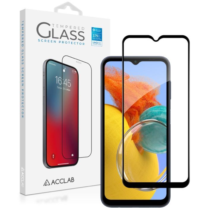 Стекло защитное ACCLAB Full Glue Samsung M14 Black Фото