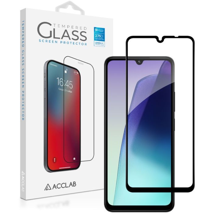 Стекло защитное ACCLAB Full Glue Xiaomi Redmi 14C Black Фото