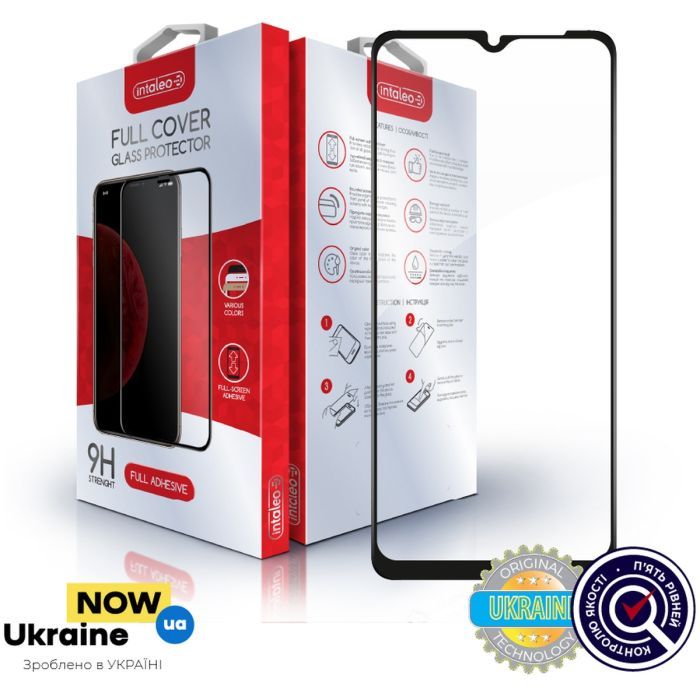 Стекло защитное Intaleo Full Glue Samsung A03 Black Фото