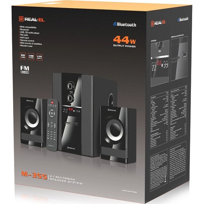 Акустическая система REAL-EL M-355 Black Фото 10