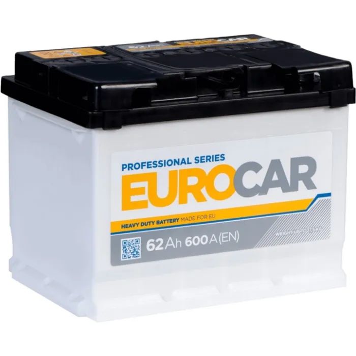 Аккумулятор автомобильный EUROCAR 6СТ-62АЗ (0) (-/+) (L2) 600А12V (E) Фото