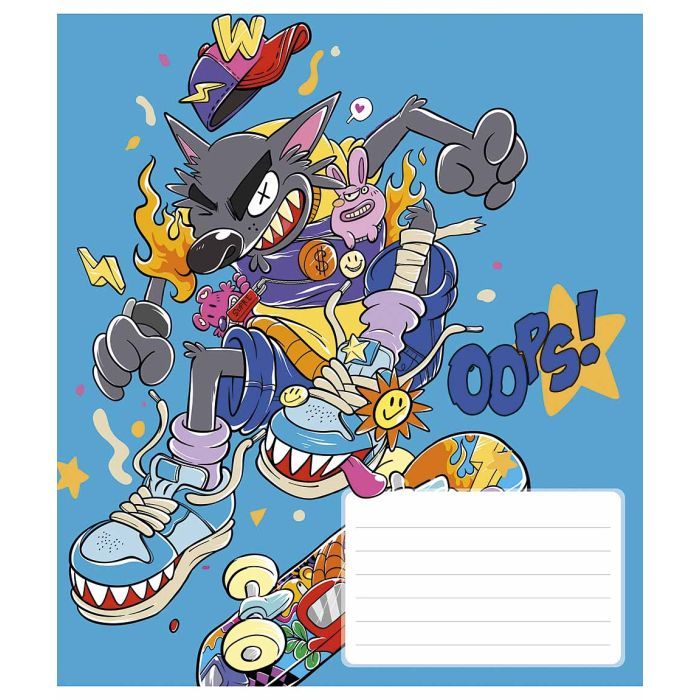 Тетрадь Школярик Oops 12 листов линия Фото