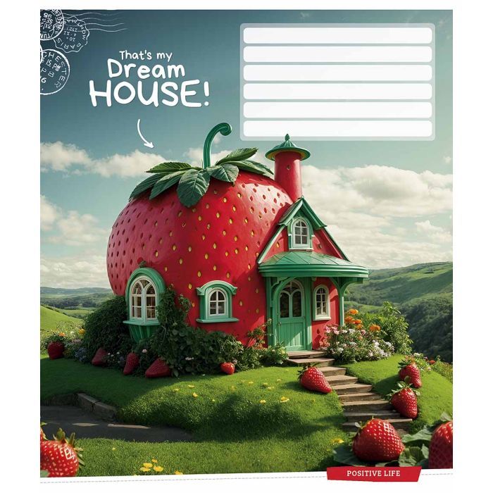 Тетрадь Школярик Dream house 18 листов клетка Фото