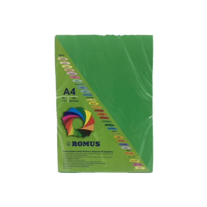Бумага Romus А4 80 г/м2 100c, green dark Фото