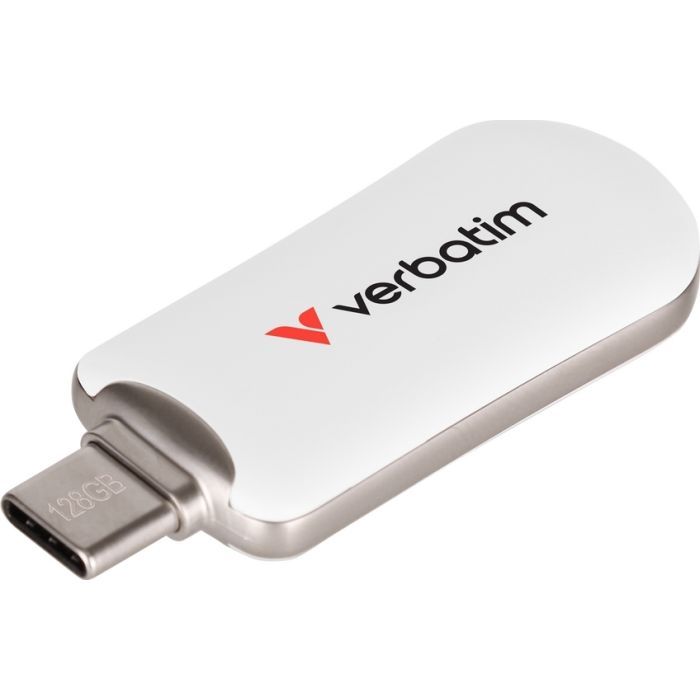 USB флеш накопитель Verbatim 64GB Plectra White USB-C Фото