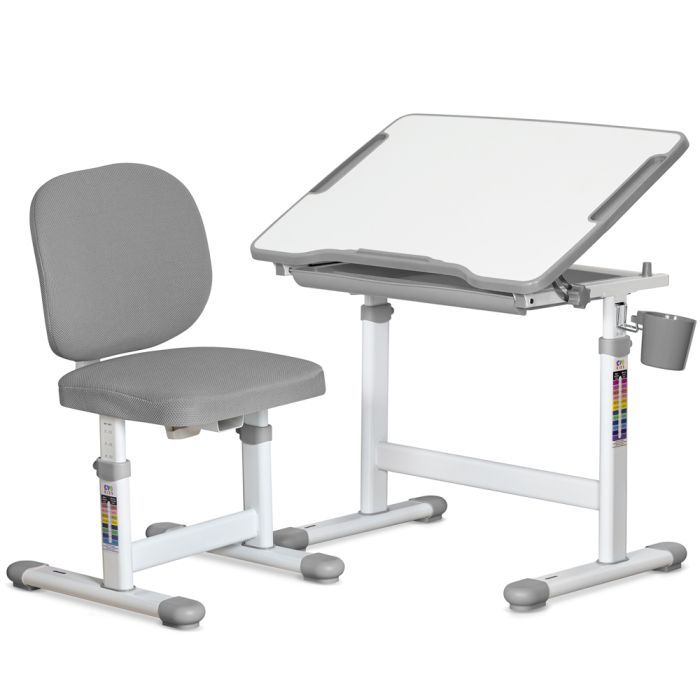 Парта со стулом Evo-kids Evo-06 Plus Grey Фото