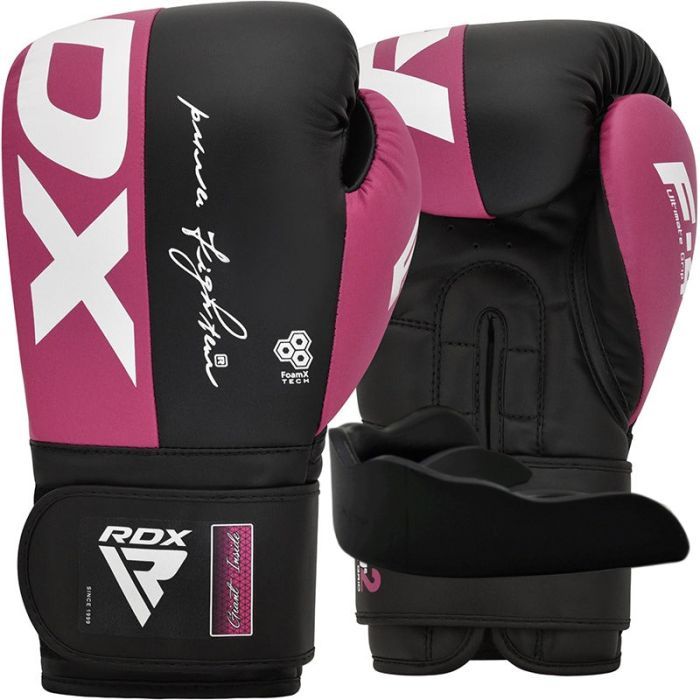 Боксерские перчатки RDX REX F4 Pink/Black-12 унцій Фото