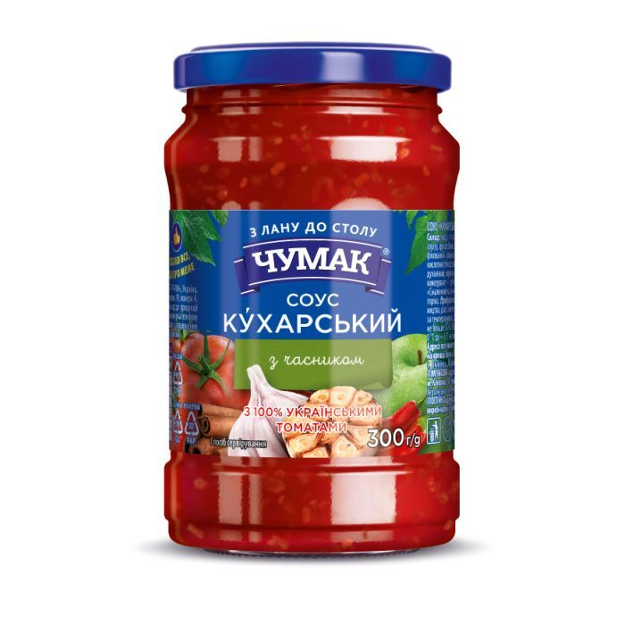 Соус Чумак Поварской с чесноком 300 г с/б Фото