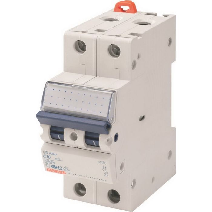 Автоматический выключатель GEWISS 2-п. 16A 6kA С Фото