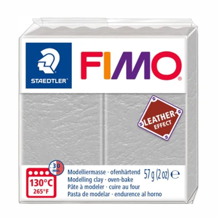 Пластика Fimo Leather-effect, Сірий, 57 гр Фото