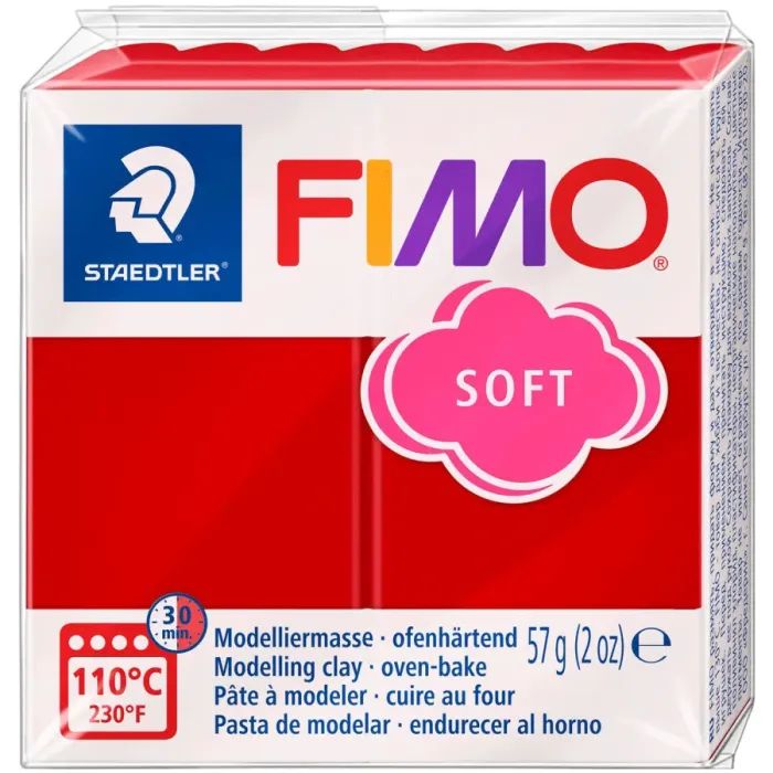 Пластика Fimo Soft, Різдвяний червоний, 57г Фото