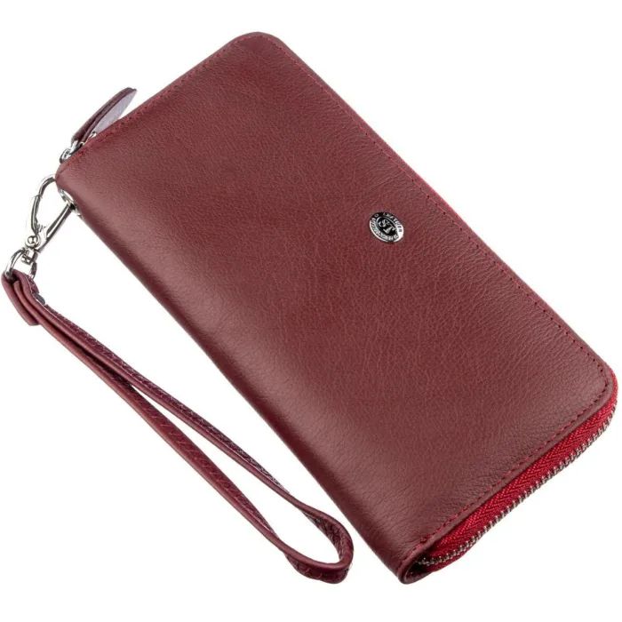 Кошелек ST Leather Темно-червоний Фото