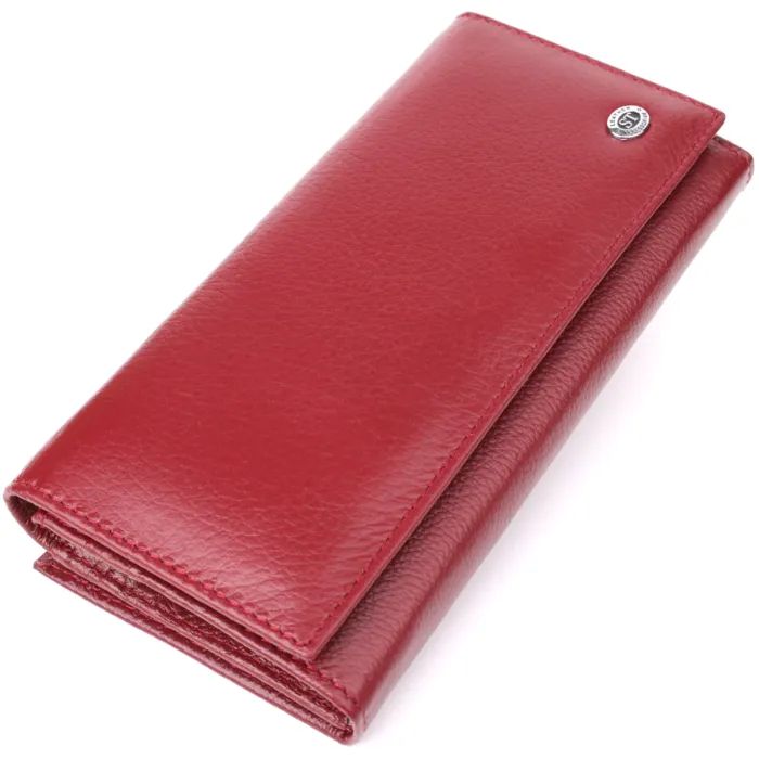 Кошелек ST Leather Из натуральной кожи Бордовый Фото