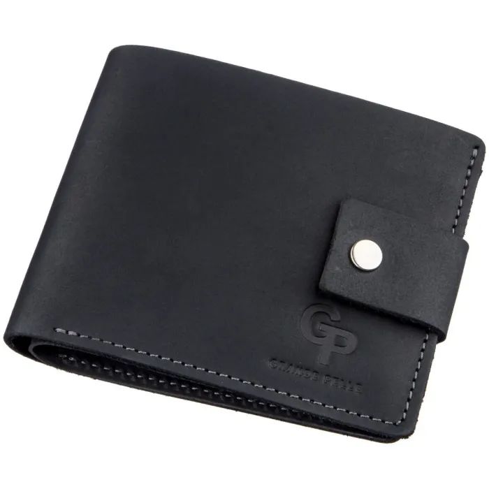 Портмоне Grande Pelle В винтажном стиле Черное Фото