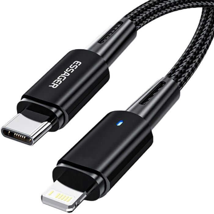 Дата кабель Essager USB-C to Lightning 0.5m 20W black Фото