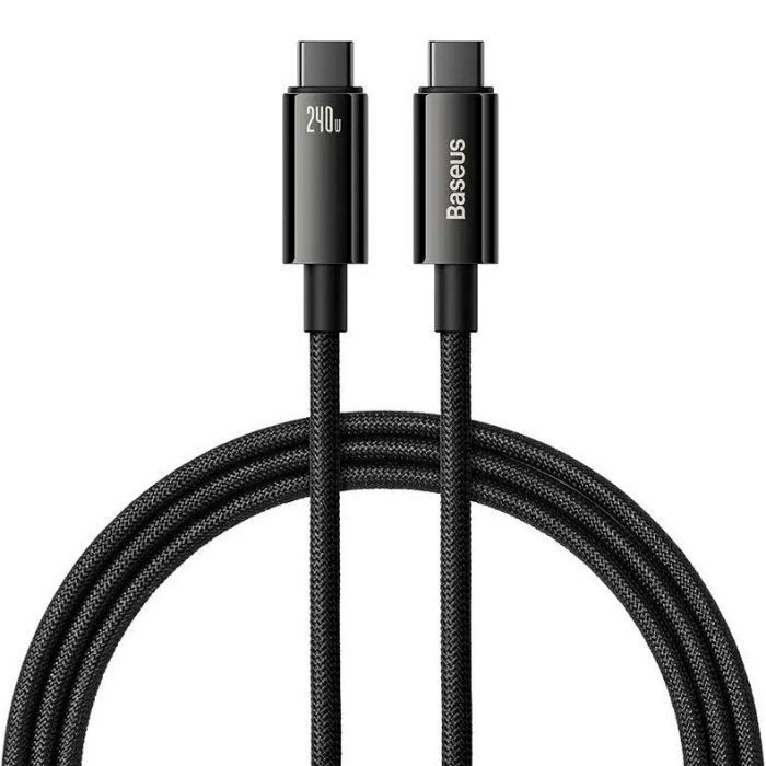 Дата кабель Baseus USB-C to USB-C 1.0m 240W Black Фото