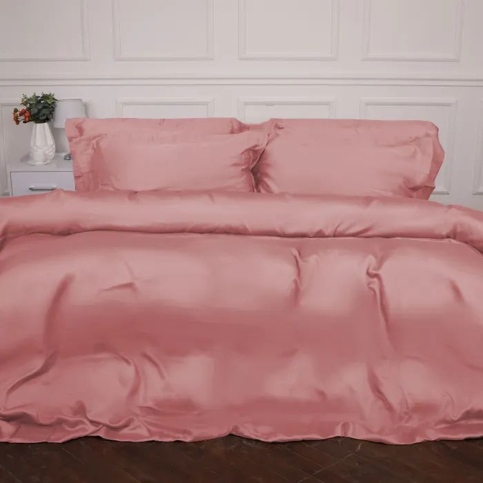 Постельное белье MirSon Tencel №02 Pink 2x143x210 Семейный Фото