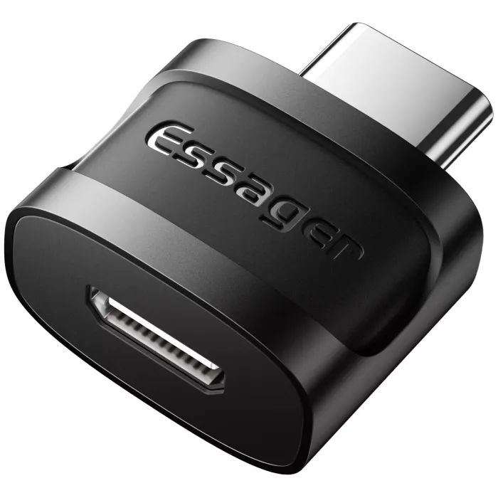 Переходник Essager USB-C M to Micro 5P F gray Фото