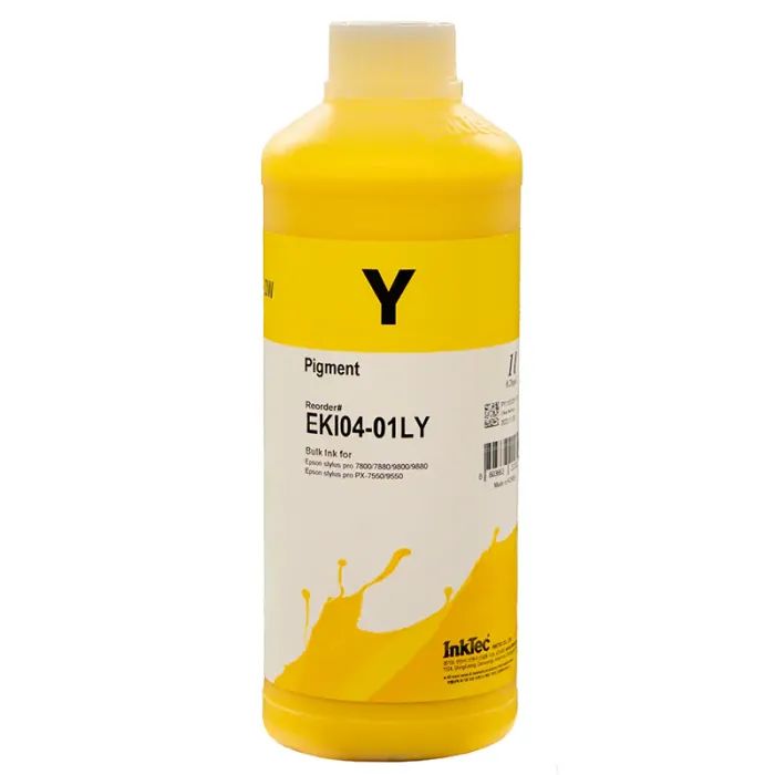 Чернила InkTec Epson LFP Pigment Yellow 1L Фото
