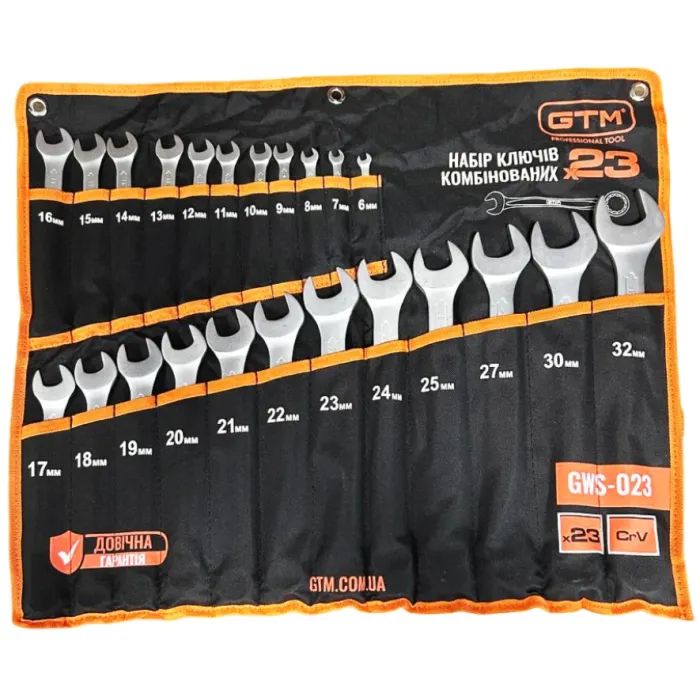 Ключ GTM 6-32мм 23шт, чехол Фото