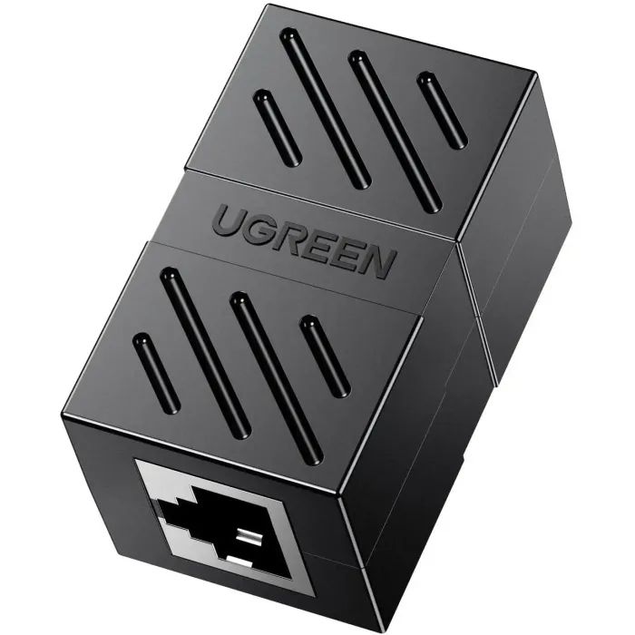 Сращиватель Ugreen RJ-45 NW114 Ethernet Cable Extender Adapter Black Фото
