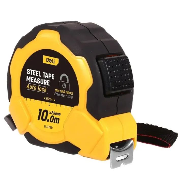 Рулетка Deli стальная 10 м х 25 мм Фото