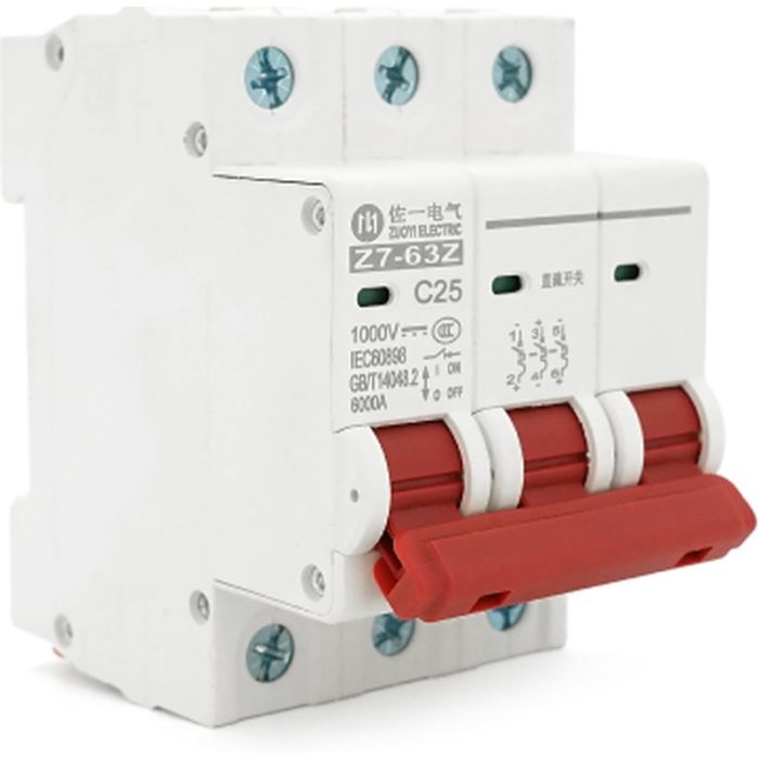 Автоматический выключатель ZUOYI Z7-63Z 3P C25 DC750V Фото