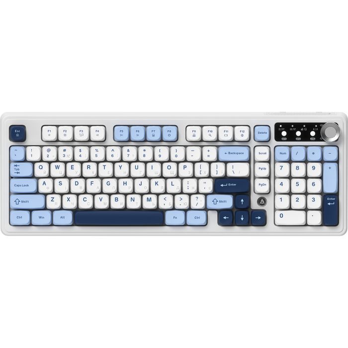 Клавиатура Ajazz AF98 Plus Wireless/Bluetooth/USB UA White/Blue Фото