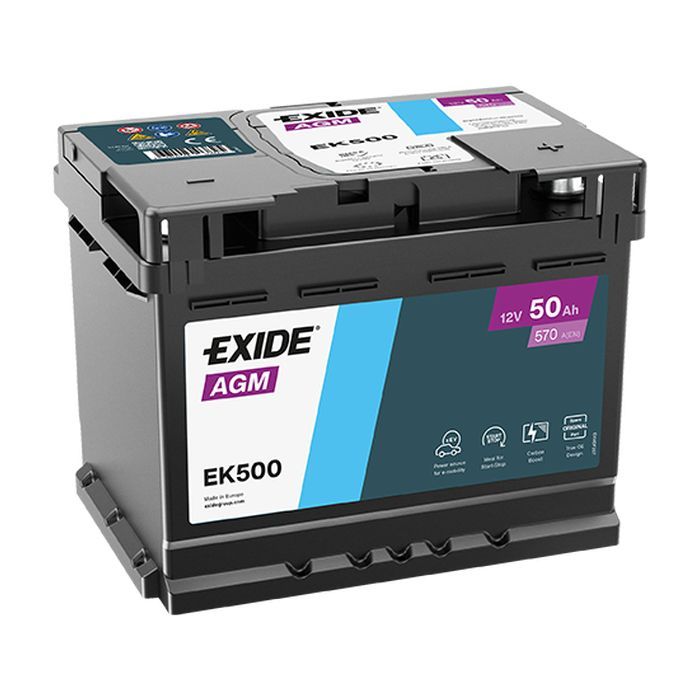 Аккумулятор автомобильный EXIDE AGM 50Ah Фото