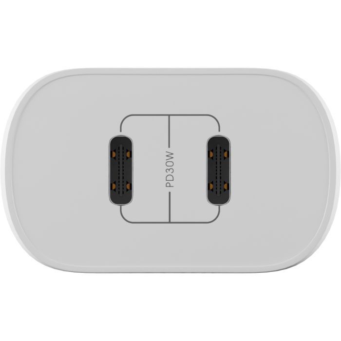Зарядное устройство Globex 2xUSB-C 30W FastPower white Фото