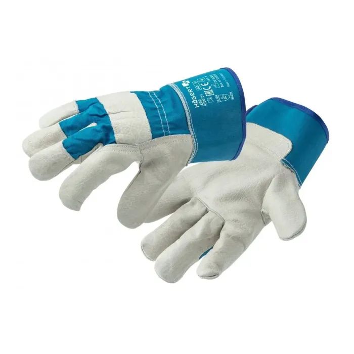 Защитные перчатки Hoegert LEINE Canadian HT5K731-10 кожаные синие, 10 Фото