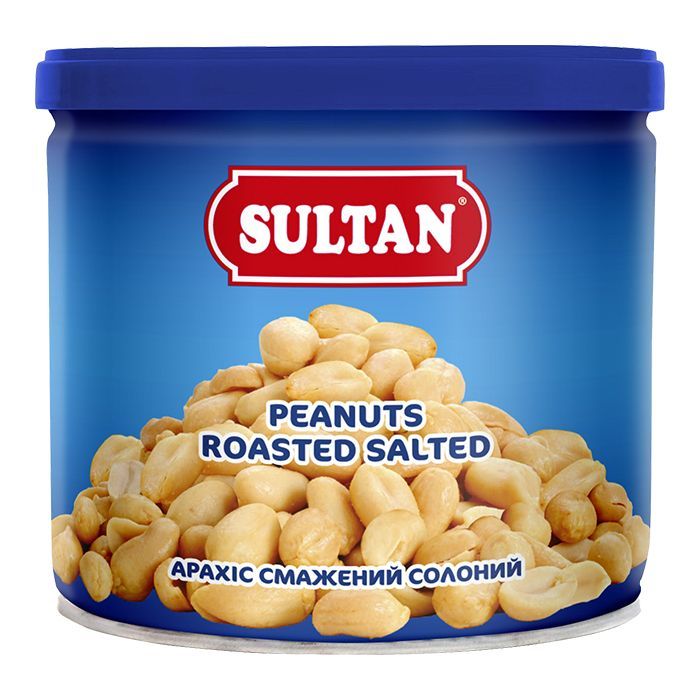 Орехи Sultan Арахис жареный соленый 120 г ж/б Фото